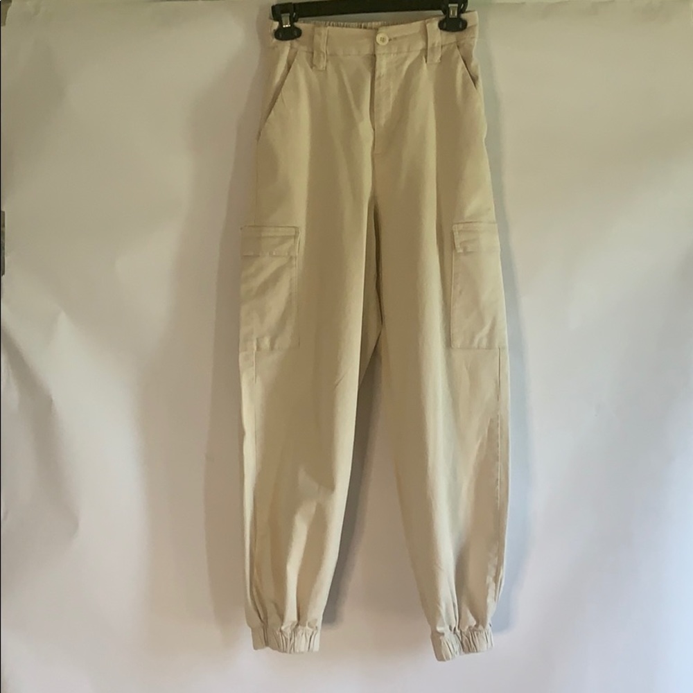 Cream cargo pants